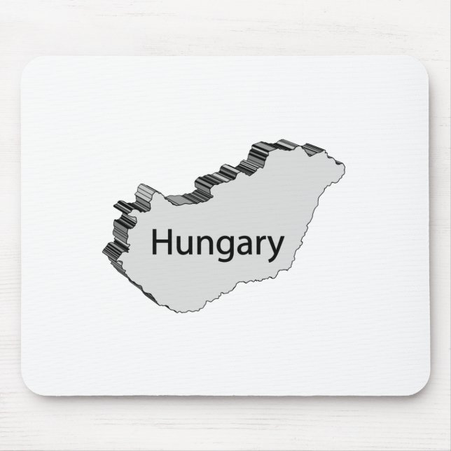 Hungary 3D Map Mouse Pad (Front)