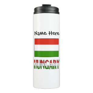 Hungary and Hungarian Flag Personalized Thermal Tumbler