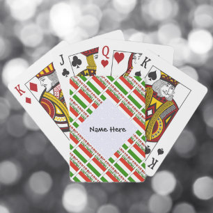 Hungary and Hungarian Flag Tilled with Your Name Playing Cards