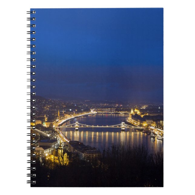 Hungary Budapest at night panorama Notebook (Front)