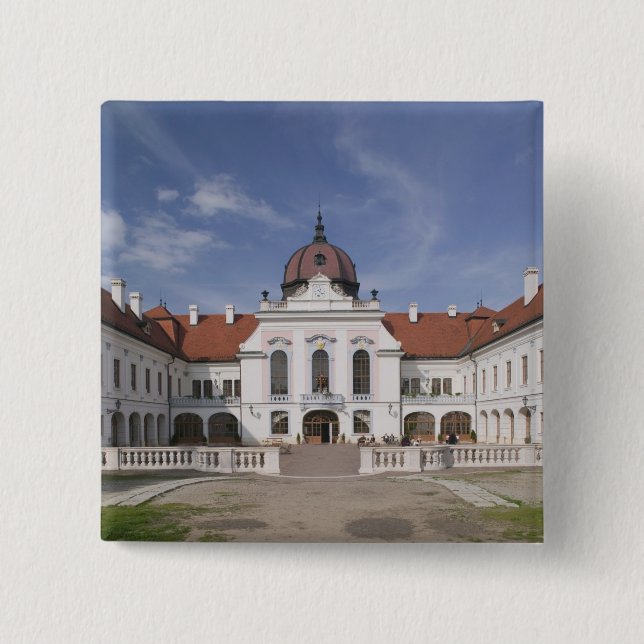 Hungary, Budapest, Godollo: Royal Mansion, Home 2 Inch Square Button (Front)
