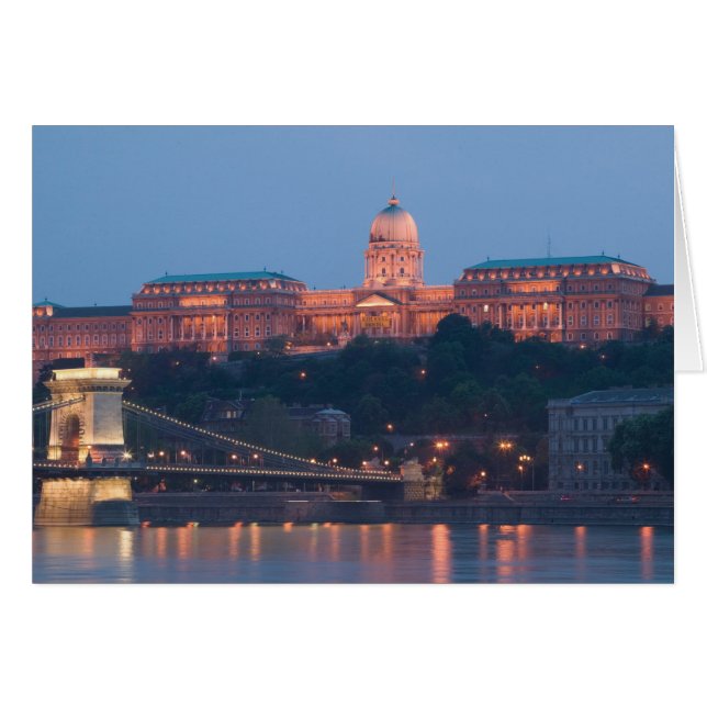 HUNGARY, Budapest: Szechenyi (Chain) Bridge, (Front Horizontal)