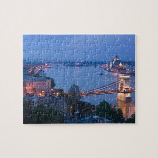 HUNGARY, Budapest Szechenyi (Chain) Bridge, 2 Jigsaw Puzzle Zazzle.ca