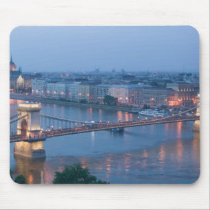 HUNGARY, Budapest: Szechenyi (Chain) Bridge, 3 Mouse Pad
