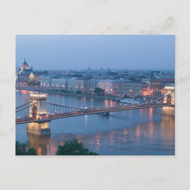 HUNGARY, Budapest: Szechenyi (Chain) Bridge, 3 Postcard (Front)
