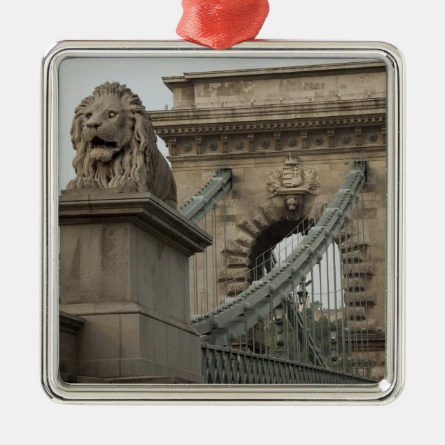 Hungary, capital city of Budapest. Historic 2 Metal Ornament (Front)
