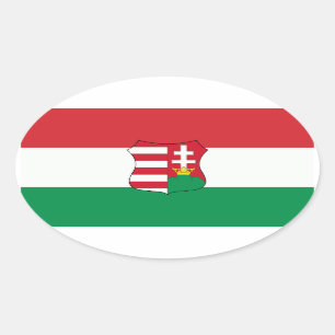 Hungary Car Oval Oval Sticker