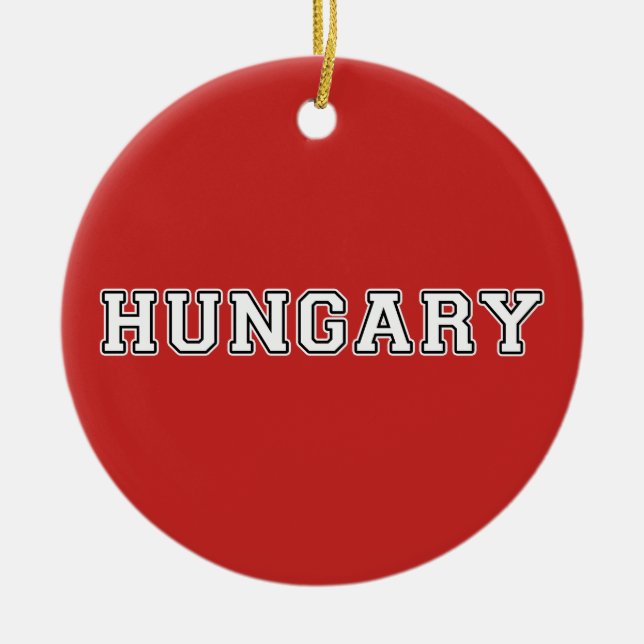 Hungary Ceramic Ornament (Front)