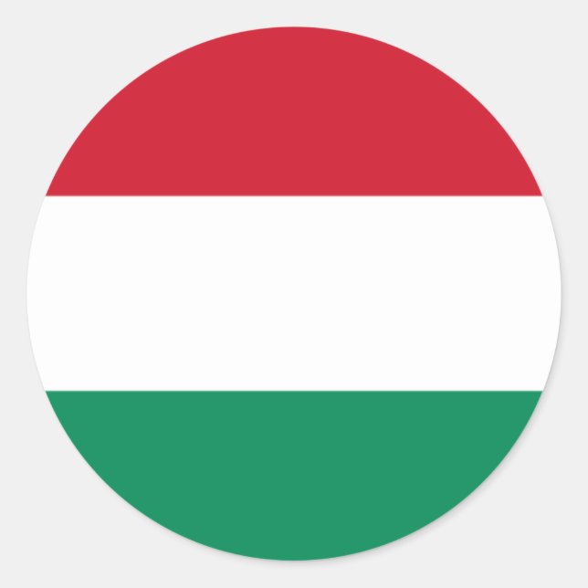 hungary classic round sticker (Front)