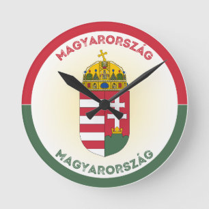 Hungary Coat of Arms Circle Shape Round Clock