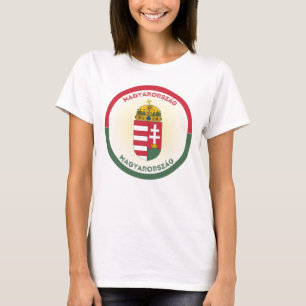Hungary Coat of Arms Circle Shape T-Shirt