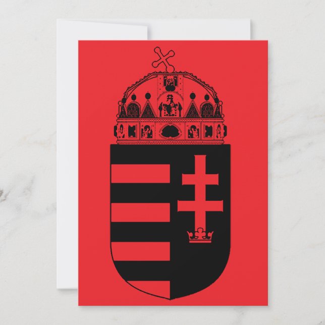 Hungary Coat of arms Invitation (Front)