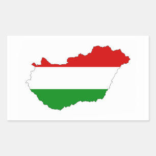 hungary country flag map shape symbol sticker