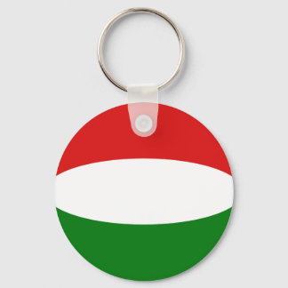 Hungary Fisheye Flag Keychain