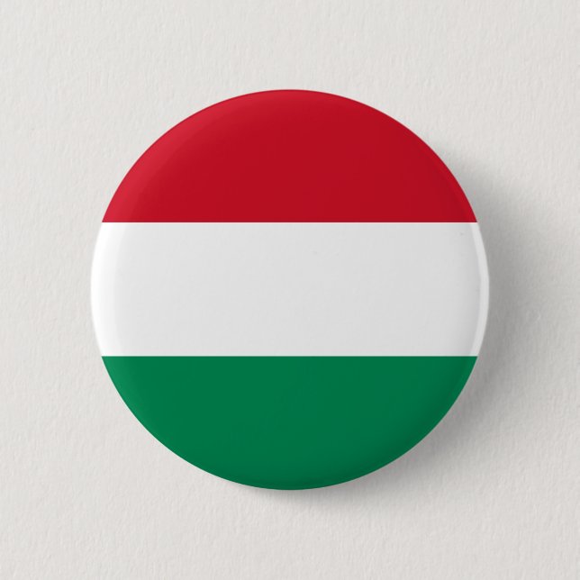 Hungary flag  2 inch round button (Front)