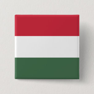 Hungary Flag 2 Inch Square Button
