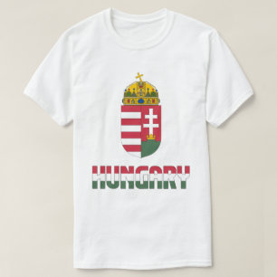 Hungary Flag and Coat Of Arms Patriotic T-Shirt