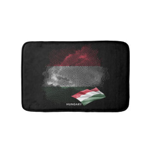 Hungary flag bath mat