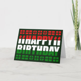 Hungary Flag Birthday Card