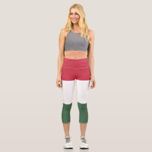 Hungary flag capri leggings