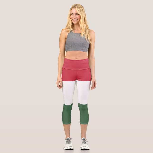 Hungary flag capri leggings (Front)