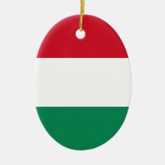 Hungary Flag Ceramic Ornament