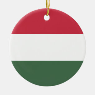Hungary flag ceramic ornament