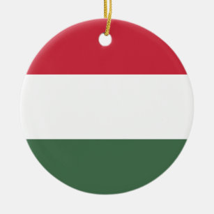 Hungary Flag Ceramic Ornament