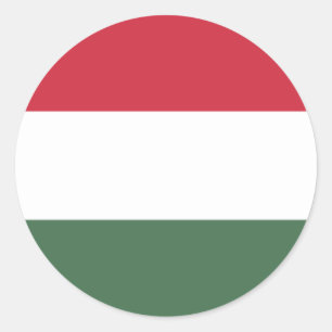 Hungary Flag Classic Round Sticker