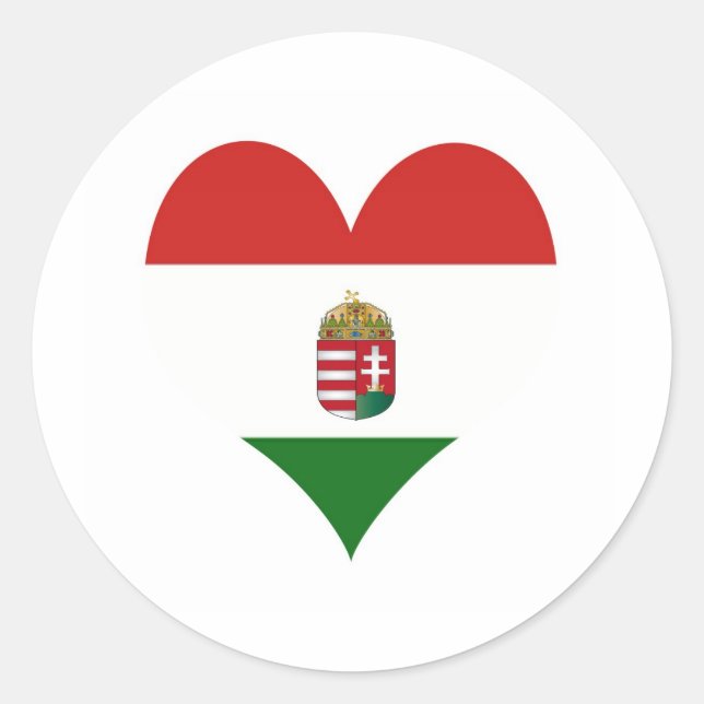  Hungary flag  Classic Round Sticker (Front)