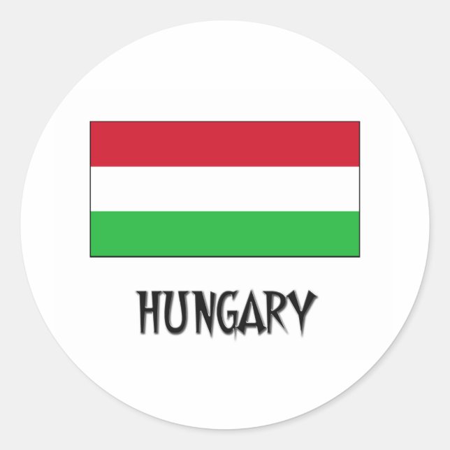 Hungary Flag Classic Round Sticker (Front)