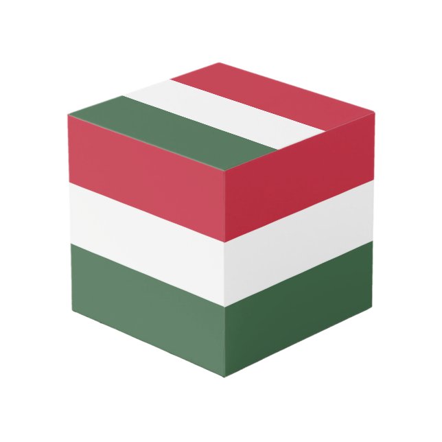 Hungary flag cube (Front Angled)