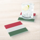 Hungary flag glass coaster<br><div class="desc">An ideal gift for all those who are patriotic of their country!</div>