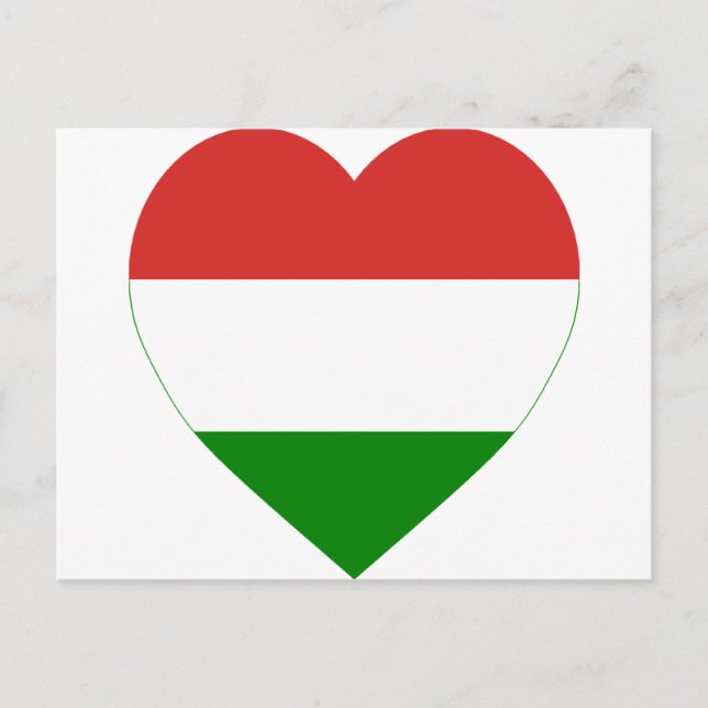 Hungary Flag Heart Postcard (Front)