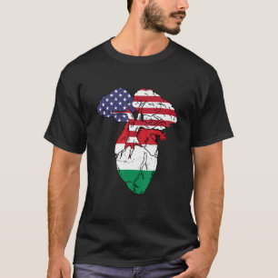 Hungary Flag Hungarian Magyar Pride Heart T-Shirt