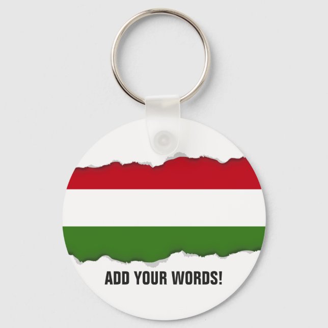 Hungary Flag Keychain (Front)