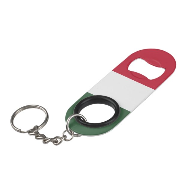 Hungary flag keychain bottle opener (Front Angled)