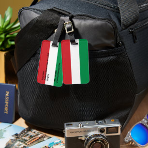 Hungary flag luggage tag