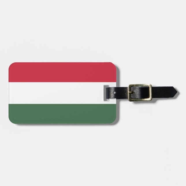 Hungary Flag Luggage Tag (Front Horizontal)