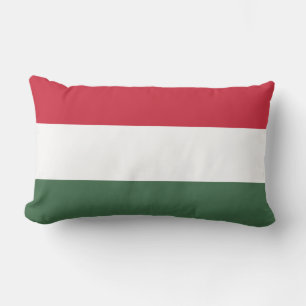 Hungary Flag Lumbar Pillow