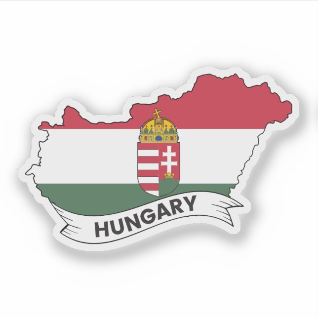 Hungary Flag Map (Front)