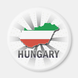 Hungary Flag Map 2.0 Magnet