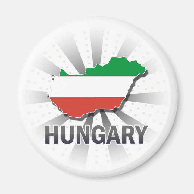 Hungary Flag Map 2.0 Magnet (Front)