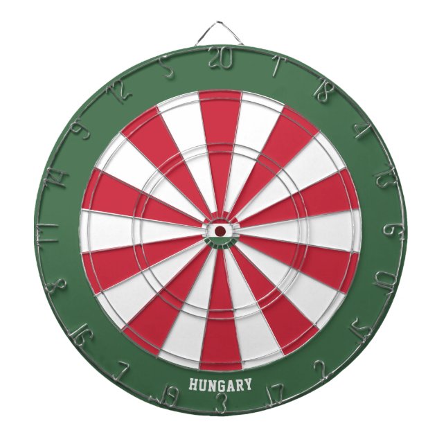 Hungary Flag Patriot's Bullseye Dartboard (Front)