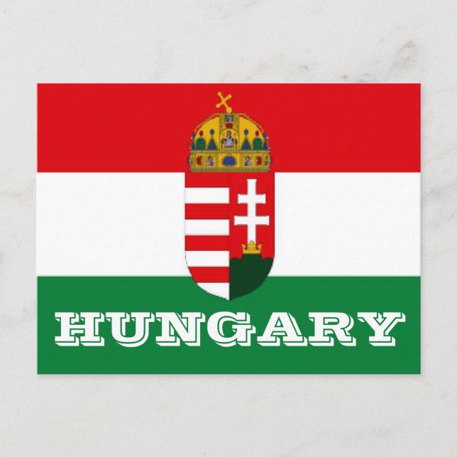 Hungary flag postcard (Front)