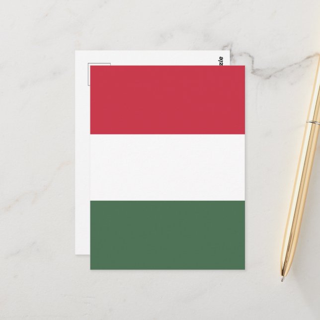 Hungary flag postcard (Front/Back In Situ)