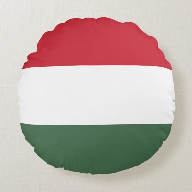 Hungary Flag Round Pillow (Front)