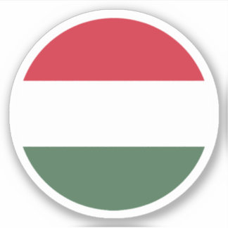Hungary Flag Round Sticker