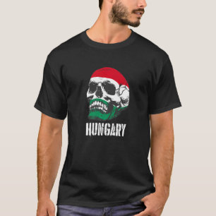 Hungary Flag Skull Hungarian Pride Patriotic T-Shirt