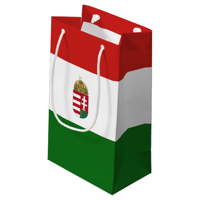 Hungary flag  small gift bag (Back Angled)